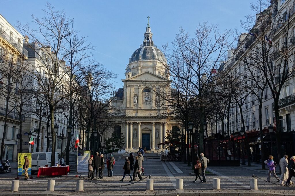 Sorbonne University building in Paris, for the guide to the Campus France process for Indian students