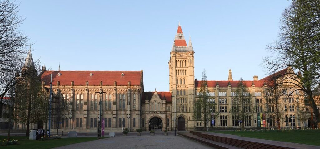 The University of Manchester on Oxford Road, for the guide to masters in UK cost for Indian students