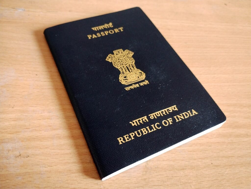 Indian passport ready for a student visa application, for the student visa documents checklist for Indian students