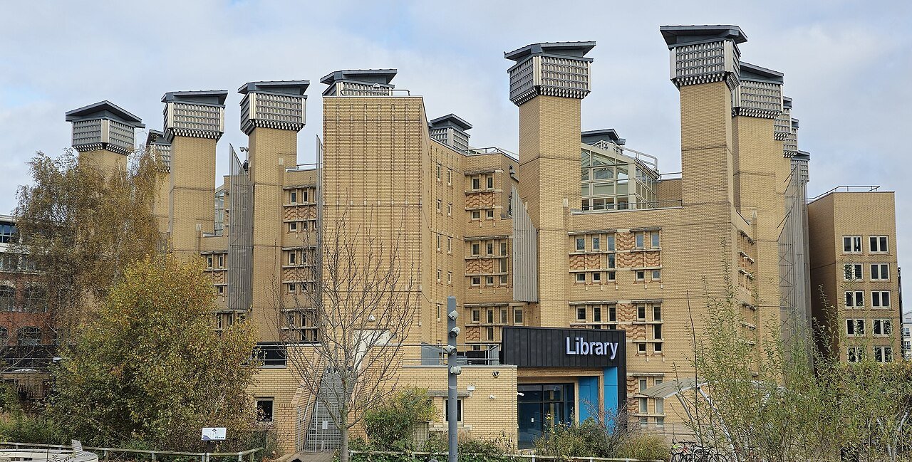 Modern UK university library, one of the UK universities with January intake 2027